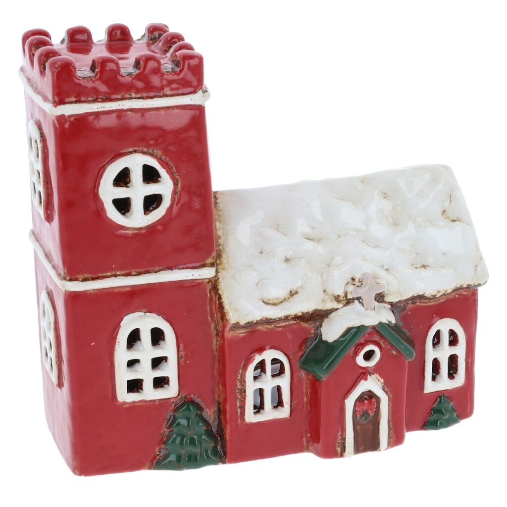 Shudehill Pottery Norman Church Christmas Tealight Holder 5036740613342 2